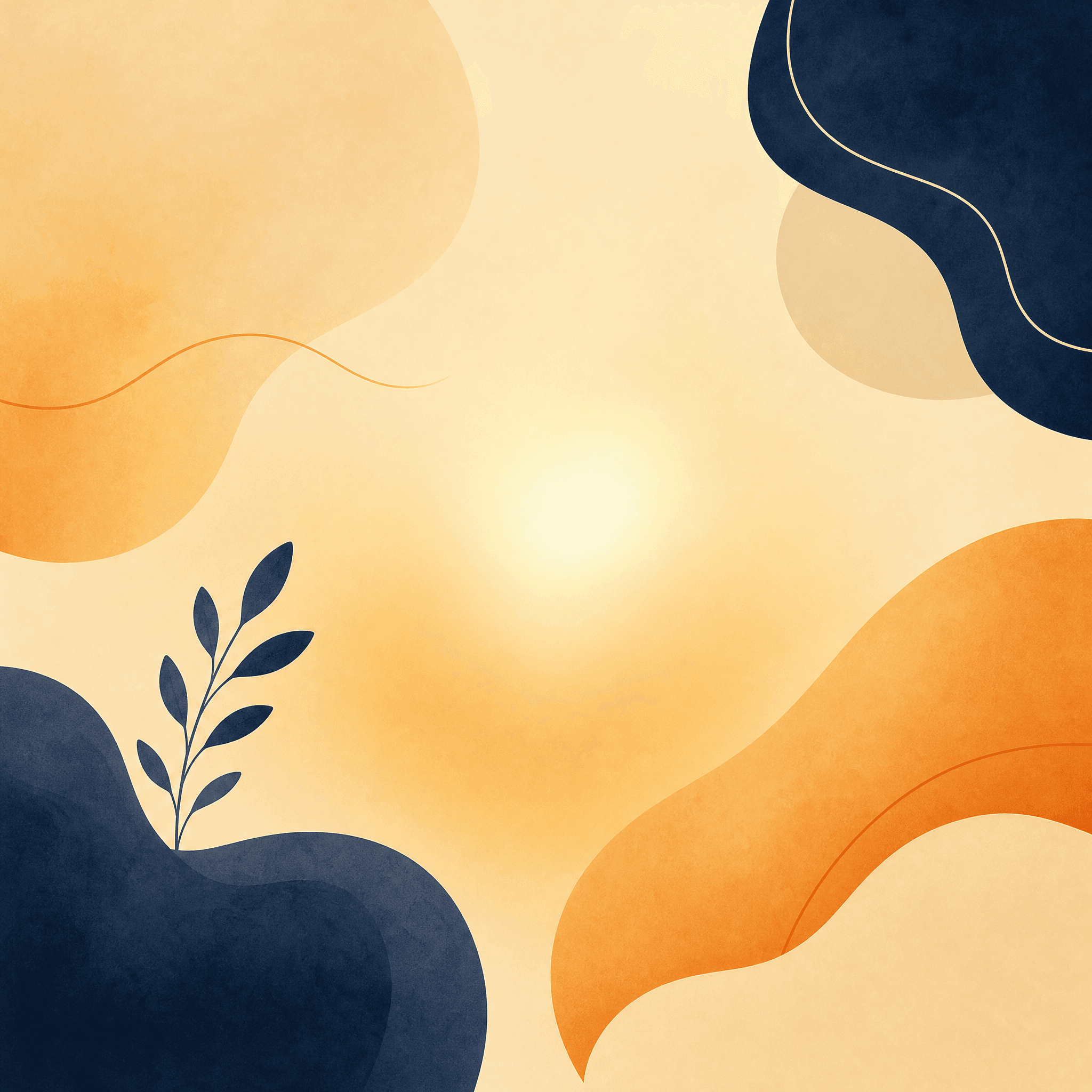 Warm tone study in ink navy and clarion orange